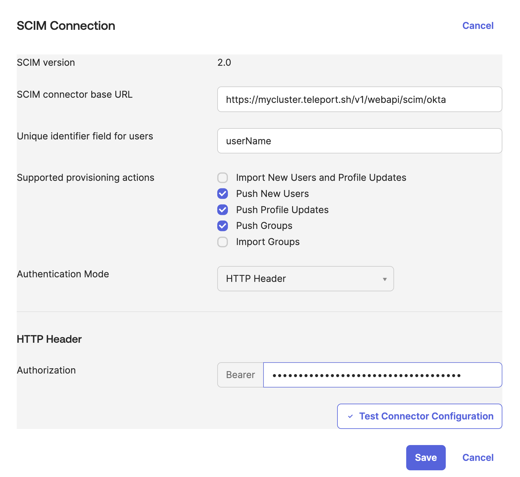 Okta Enrollment: SCIM - configure
